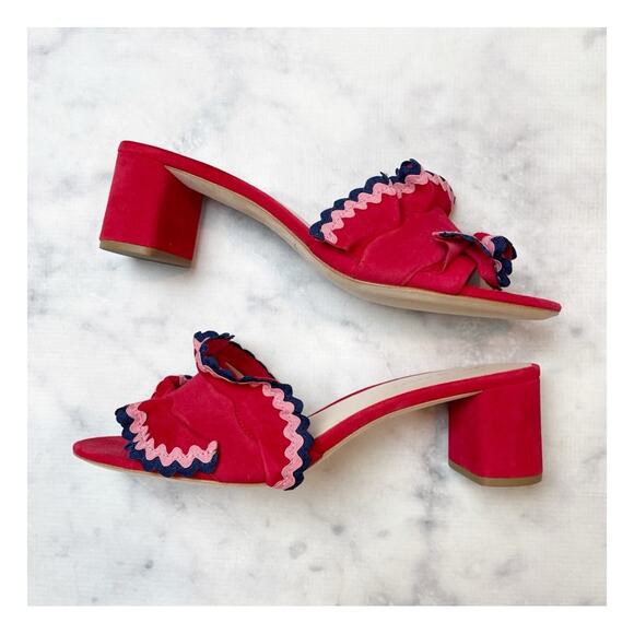 Loeffler Randall Vera Suede Ric Rac Slide Sandals 9.5 - Picture 11 of 11